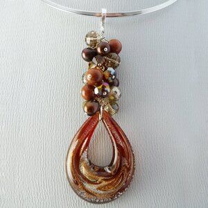 Italian Murano Cluster Pendant